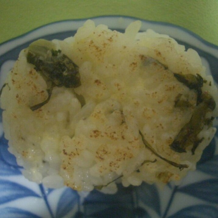 野沢菜とえびのおにぎり